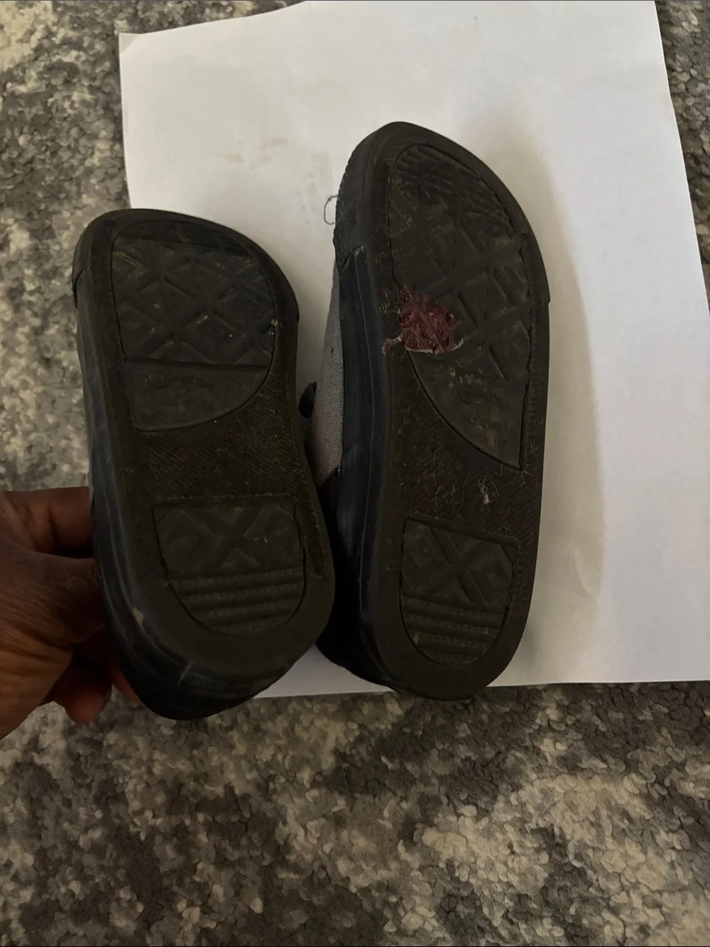 Converse Kids Gray Low-Top Canvas Sneakers with Black Sole